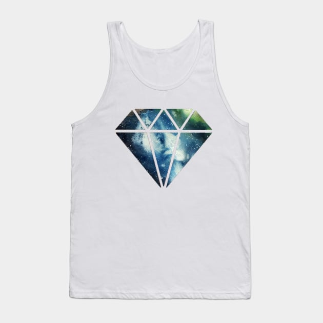 blue diamond galaxy Tank Top by artofiwan